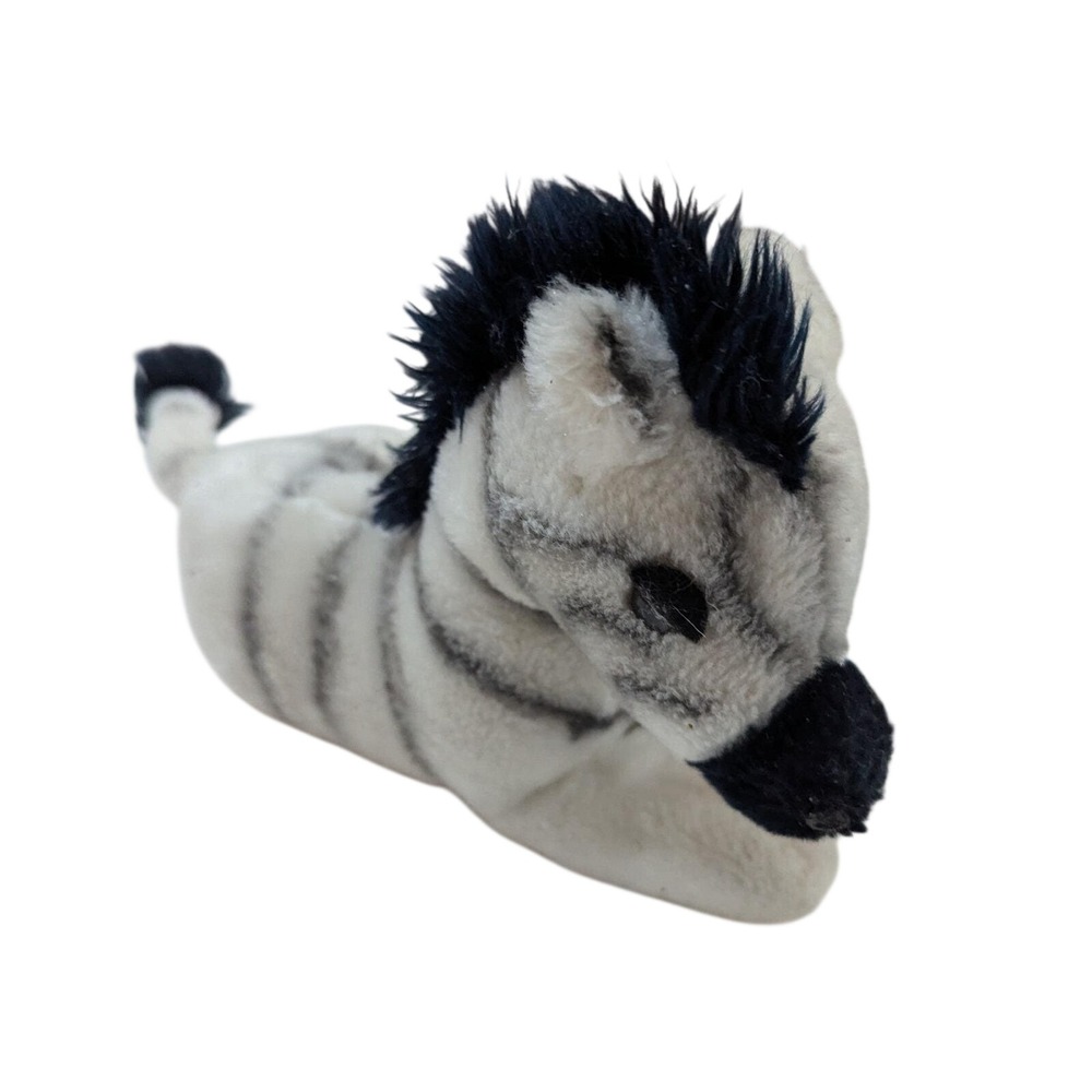 Vintage 1978 Dakin‎ Zebra Plush Stuffed Animal White Black Striped 7 Inch Toy